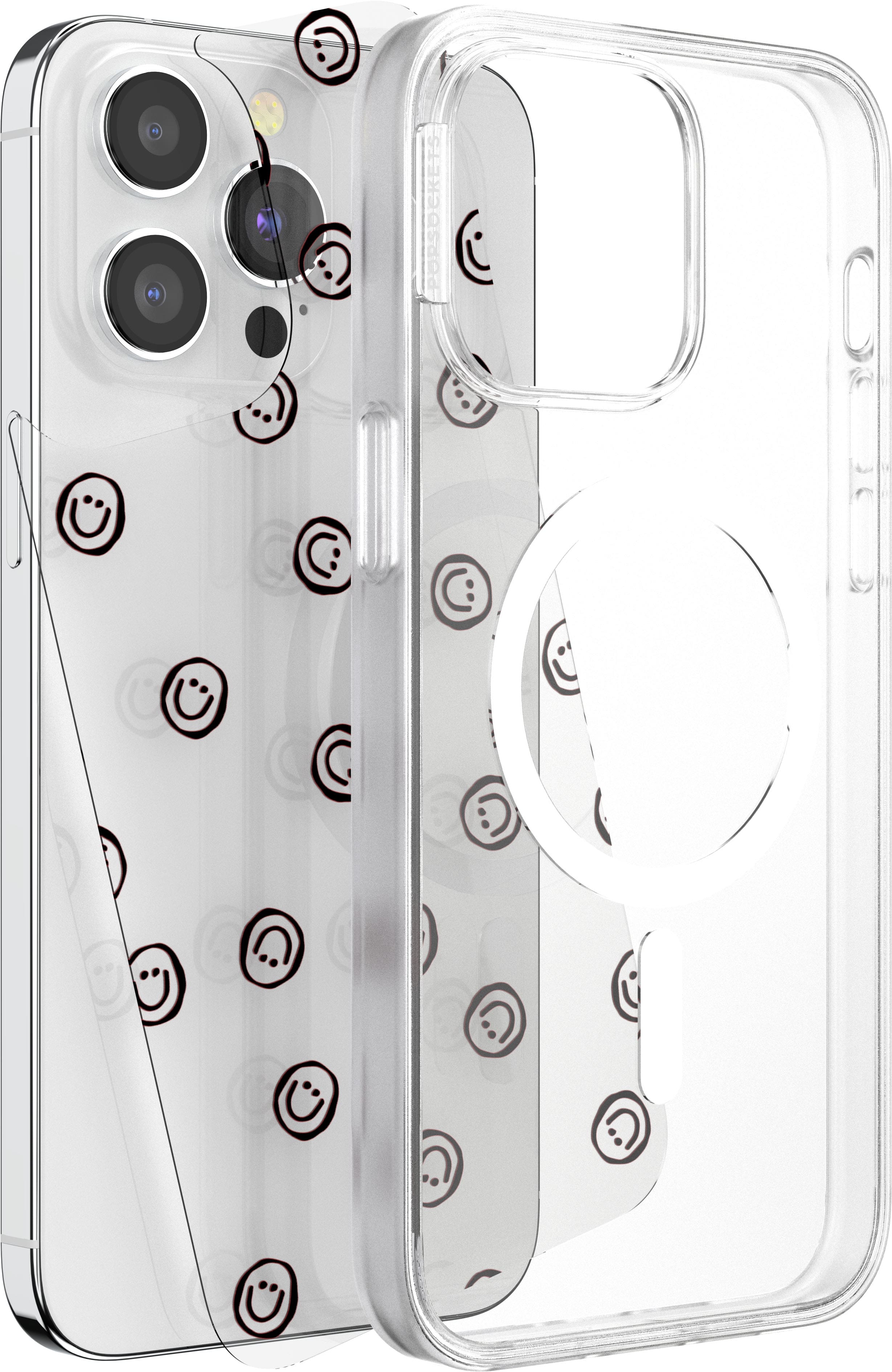 Alt View Zoom 1. Looks iPhone 15 Pro Max Swappable Graphic Case Inserts (3 per pack) - compatible w/ PopSockets PopCase only - Multi Collection.