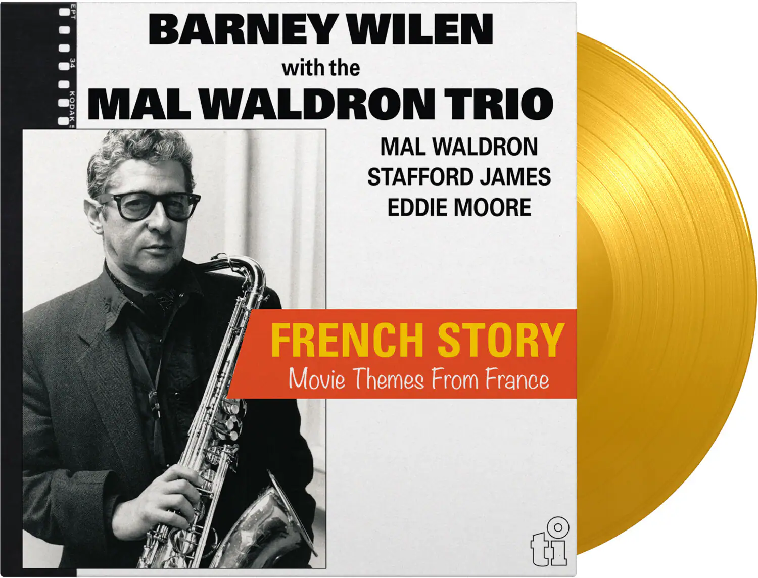 BARNEY WILEN  
with the  
MAL WALDRON TRIO  

MAL WALDRON  
STAFFORD JAMES  
EDDIE MOORE  

FRENCH STORY  
Movie Themes From France  

EPT 34  
KODAK