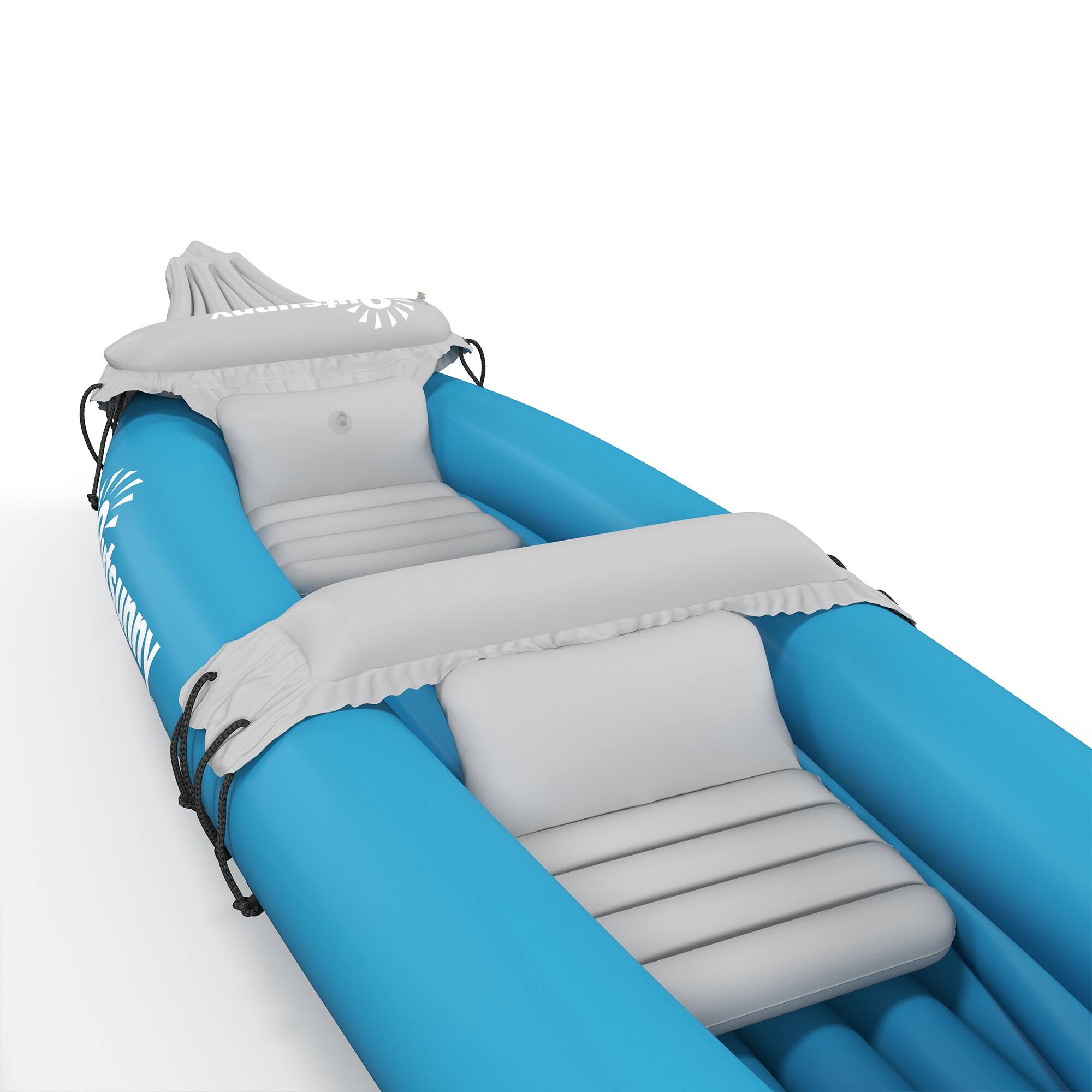 Alt View 7. Outsunny - 2 Person Inflatable Kayak, Includes Paddles, Aluminum Oars, Repair Kit - Blue.