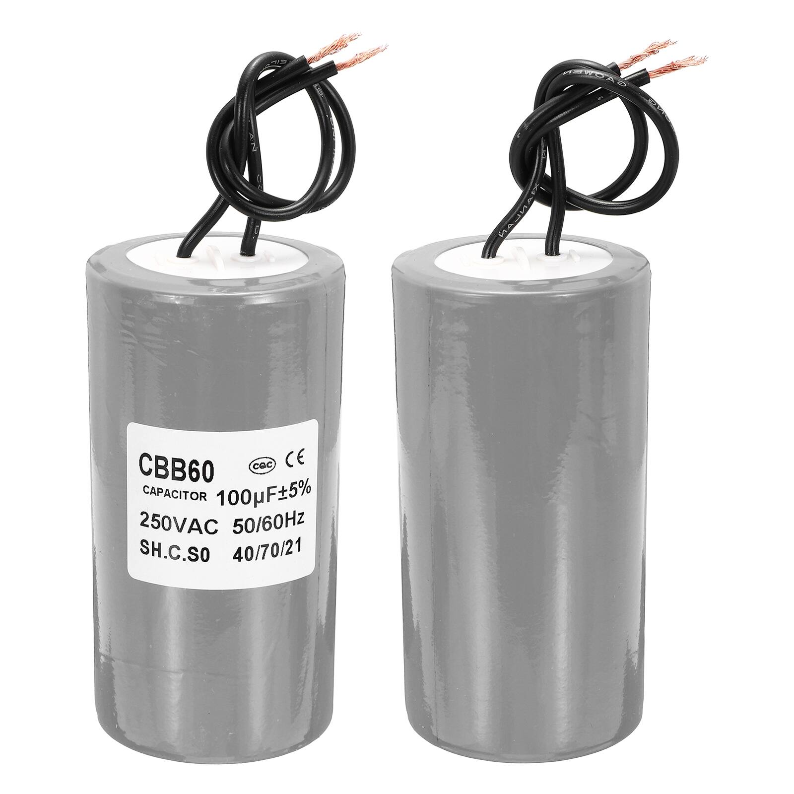 CBB60 CAPACITOR 100µF±5% 250VAC 50/60Hz SH.C.SO 40/70/21