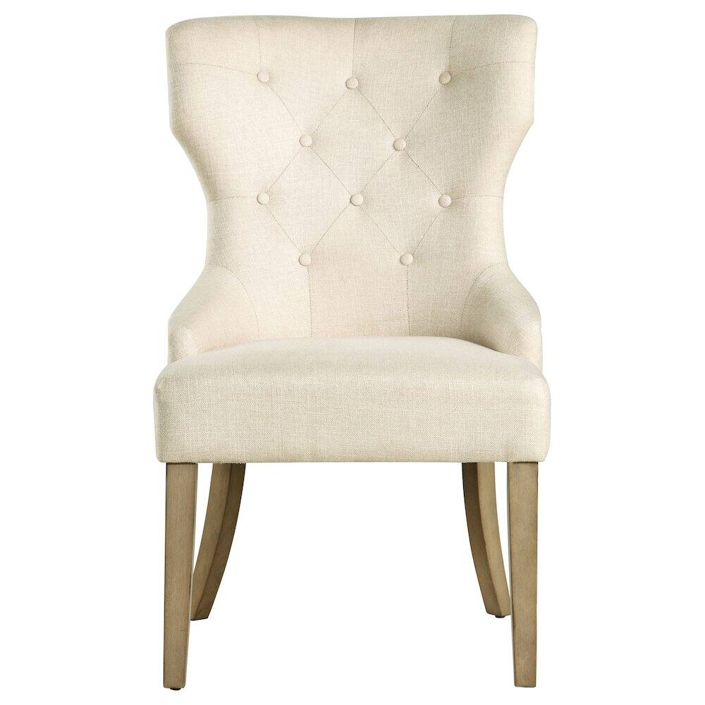 Alt View 2. Coaster Co. of America - Baney Tufted Upholstered Dining Chair Beige and Rustic Grey - Beige.