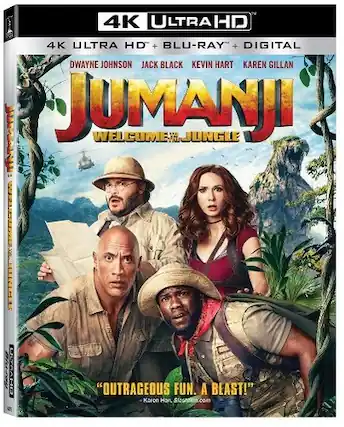 Front. Jumanji: Welcome to the Jungle - 4K Blu-Ray.