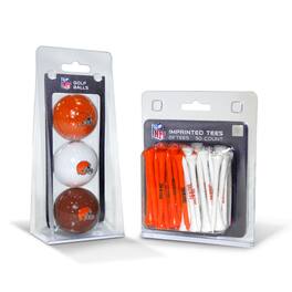Team Golf - Cleveland Browns 3-Golf Ball & 50-Golf Tee Set - Multicolor