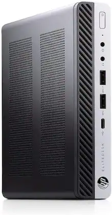 HP - Refurbished Excellent - EliteDesk 800G3 Mini Desktop PC, Intel i7-6700 up to 4.0GHz, 32GB DDR4, 1TB NVMe SSD, USB WiFi & BT, Windows 11 Pro - Black