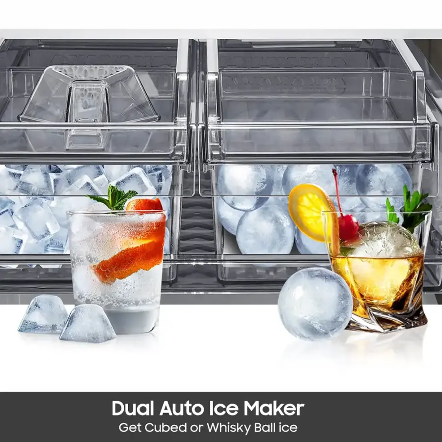Dual Auto Ice Maker: Get Cubed or Whisky Ball Ice