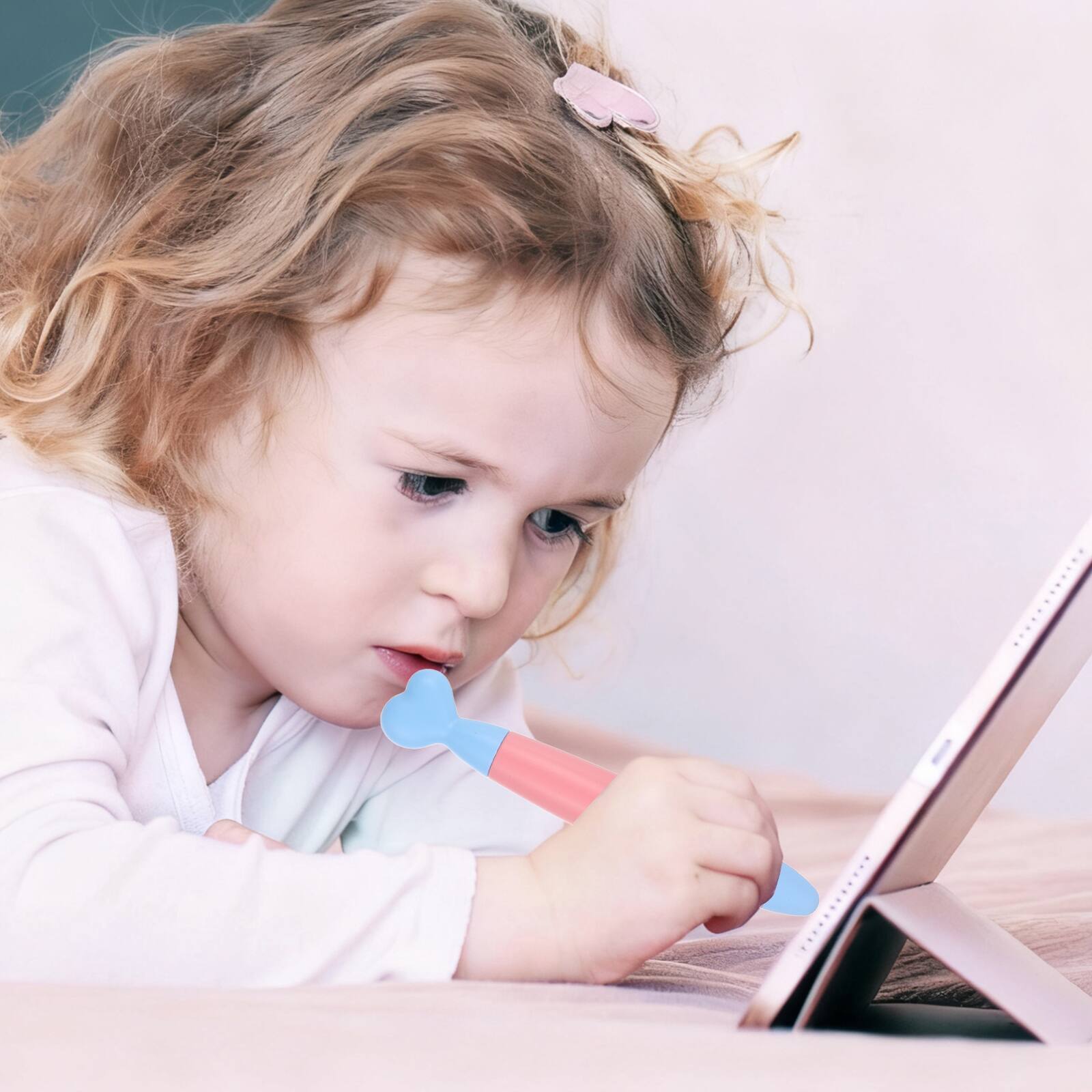 Alt View 5. Unique Bargains - Crayon Stylus Pen High Sensitivity Universal Capacitive Pen for Touch Screen Devices, Phone, Tablet, Laptop - Light Blue.