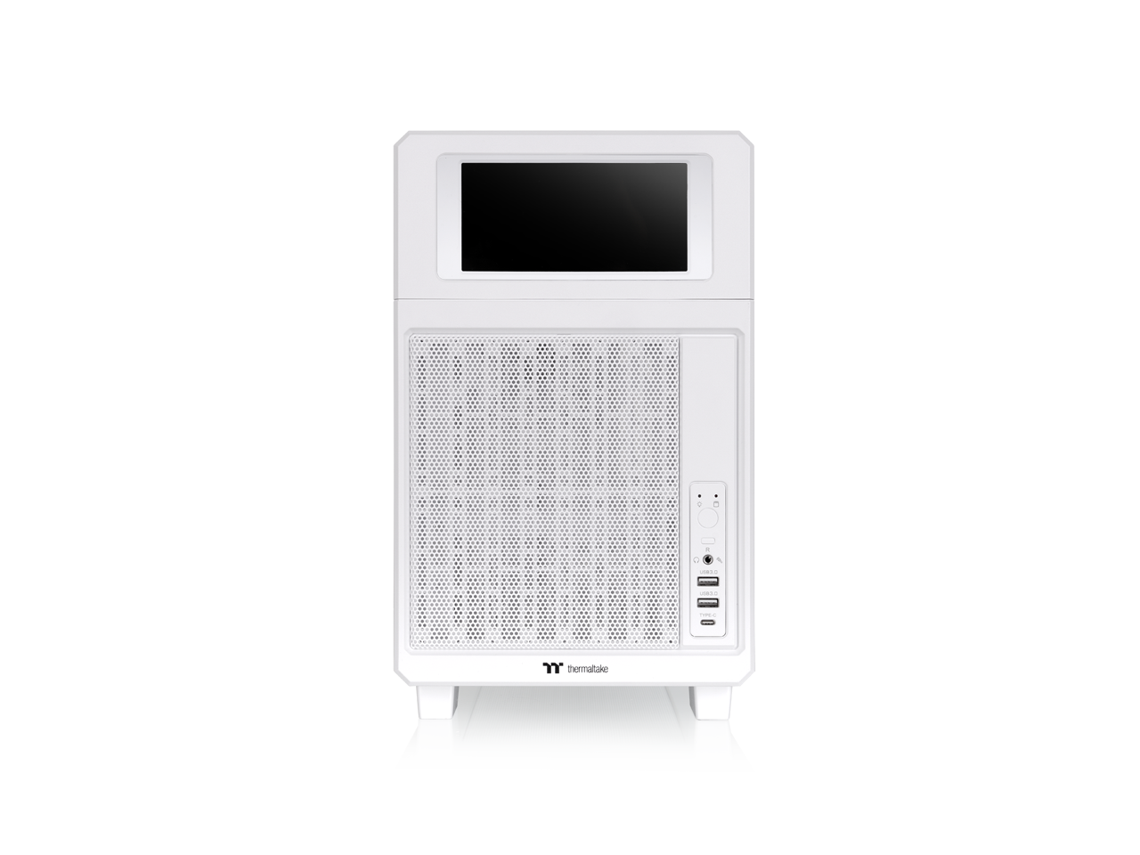 Alt View 3. Thermaltake - Thermaltake TR200; 6.0" LCD; Micro Chassis; mATX/mITX; 360mm Rad; 365mm GPU; 258mm PSU; 175mm AIO; 1x120mm Fan - Snow.