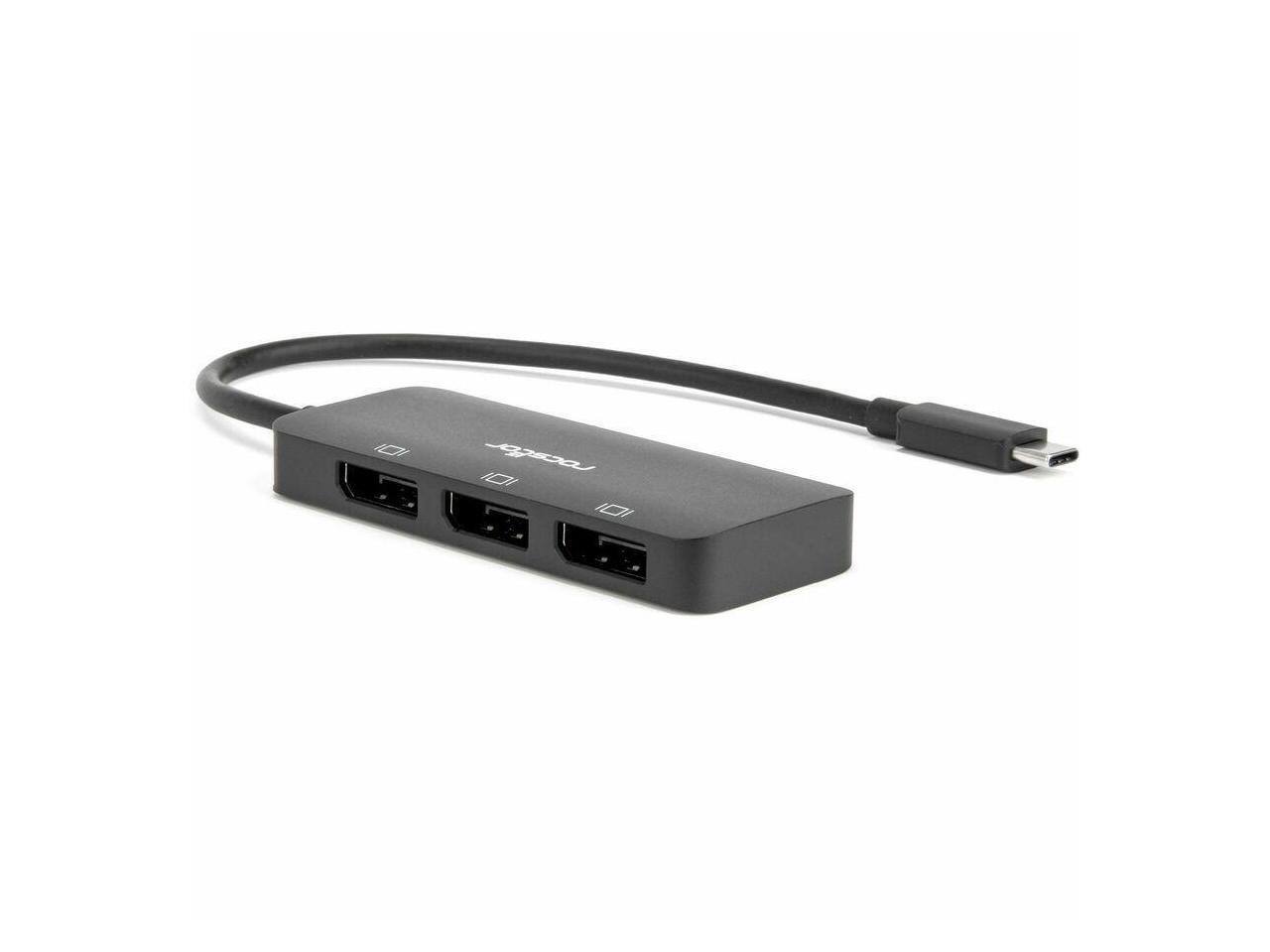 Alt View 8. Rocstor - Rocstor Type-C to 3x DP1.4 Adapter - USB C Male, DP Female, 7680x4320, Black.