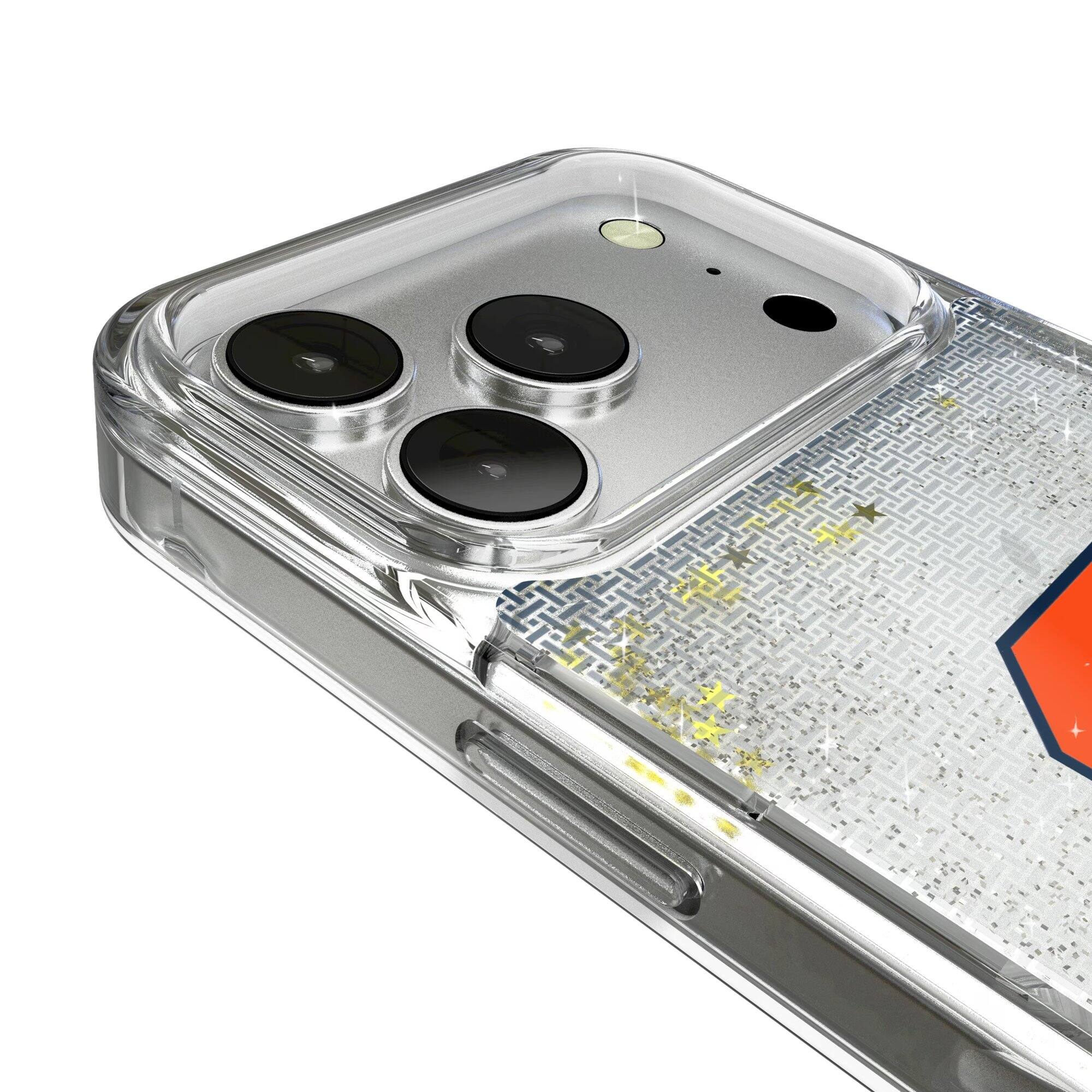 Alt View 2. Keyscaper - Syracuse Orange Linen Logo iPhone Glitter Case - 16 Pro Max - Multicolor.