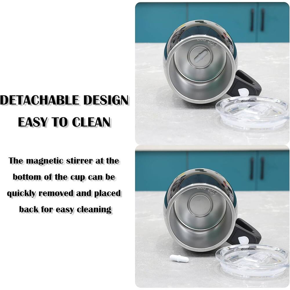 DETACHABLE DESIGN  
EASY TO CLEAN  

The magnetic stirrer at the bottom of the cup can be quickly removed and placed back for easy cleaning.