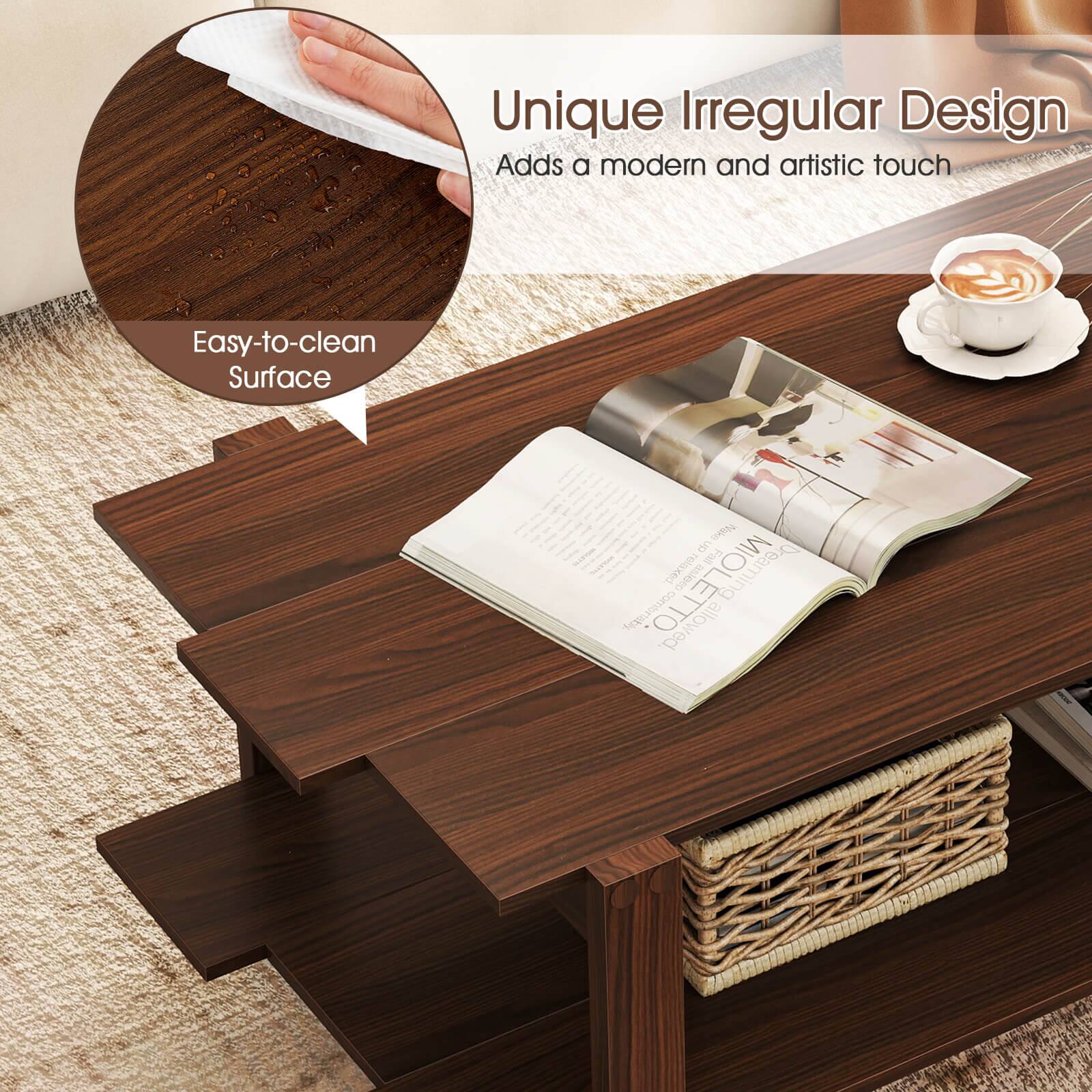 Unique Irregular Design Adds a modern and artistic touch Easy-to-clean Surface Allows Dreaming.