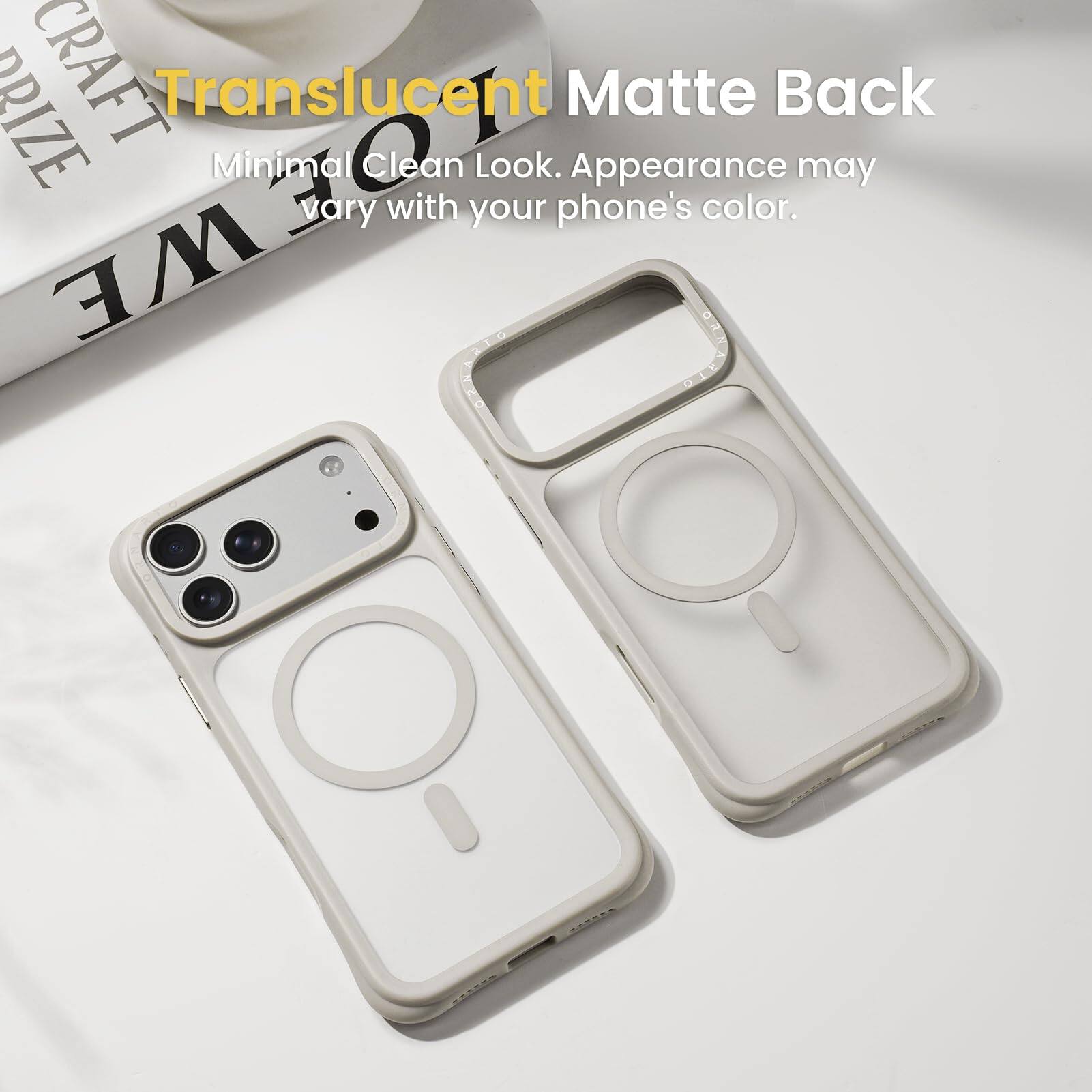 RIZE CRAFT Translucent Minimal Clean Look. Matte Appearance Back may vary with your phone's color.