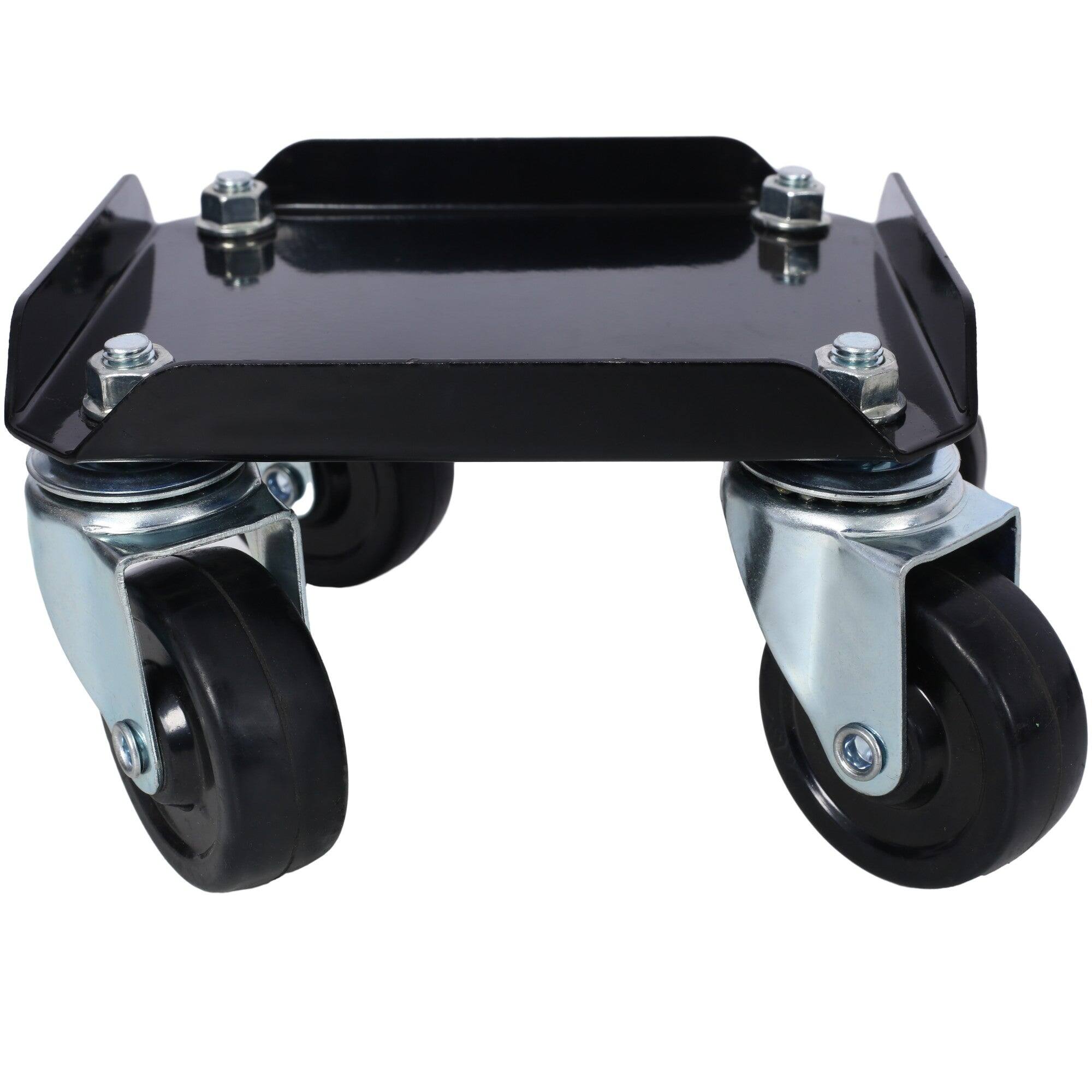 Alt View 2. Boyel Living - 3Pack 1500lb Capacity Steel Wheel Dolly Black V Track 2.5 Inch Swivel Wheels Rubber Pads - Black.