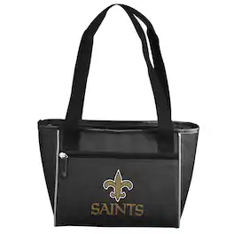 Logo Brands - New Orleans Saints Crosshatch 16-Can Cooler Tote - Multicolor