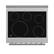 Alt View 3. Forno Appliances - Paolo 4.38 cu. ft. Freestanding Electric True Convection Range with Warming Zone - Silver.