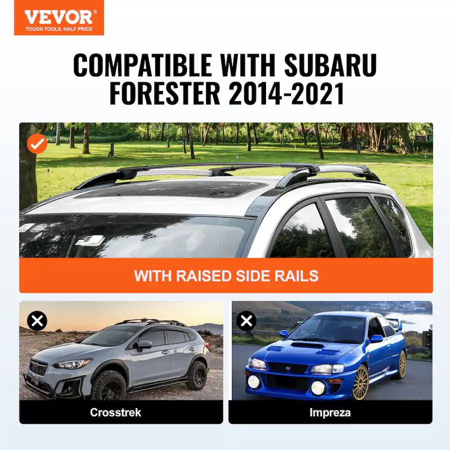 VEVOR Roof Rack Cross Bars, Fit for 2014 2021 Subaru Forester with ...
