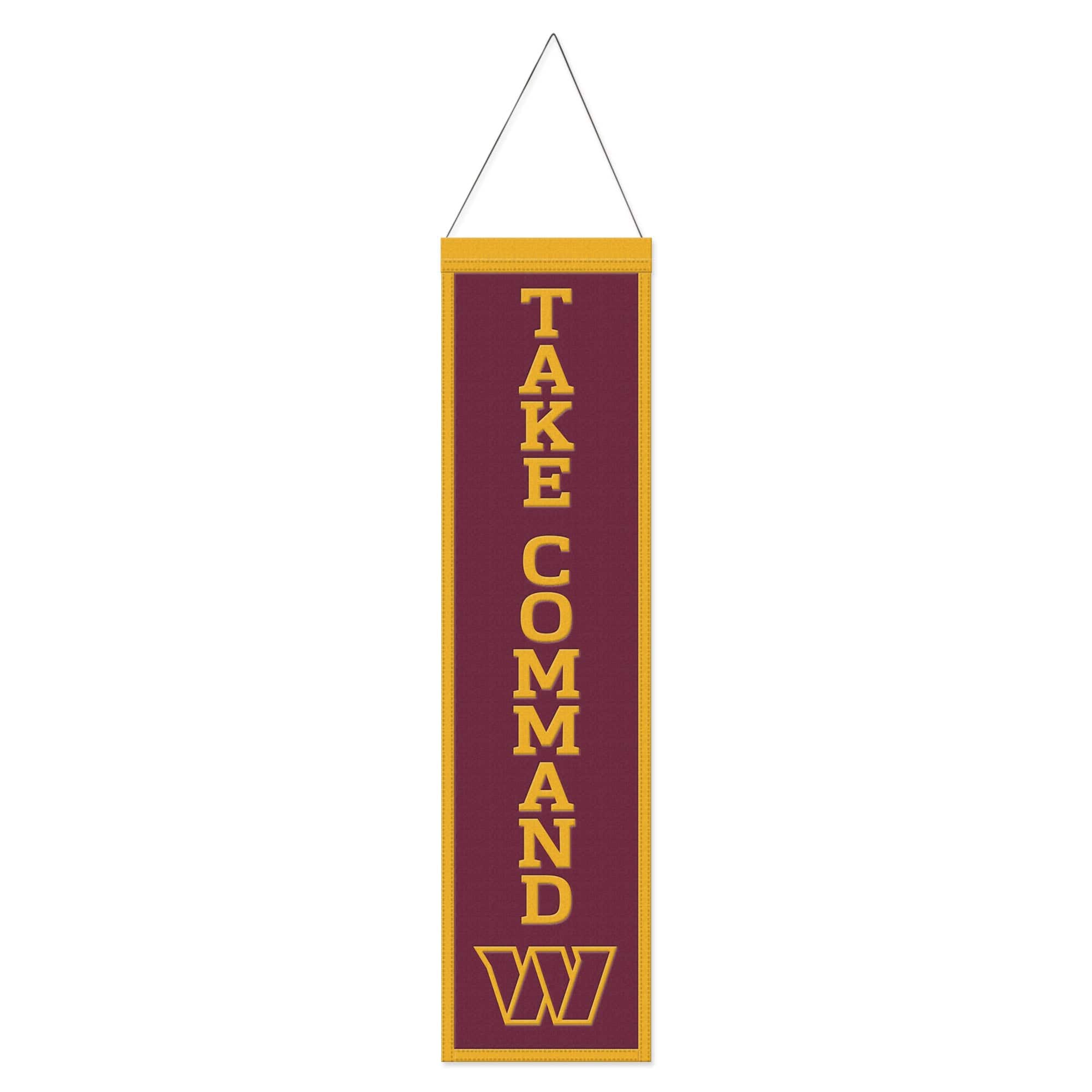 WinCraft - Washington Commanders 8" x 32" Slogan Wool Banner - Multicolor