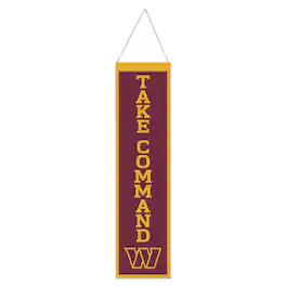 WinCraft - Washington Commanders 8" x 32" Slogan Wool Banner - Multicolor