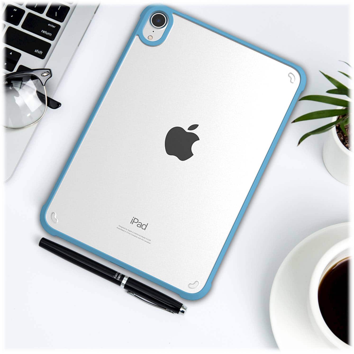 Alt View 16. SaharaCase - Hybrid-Flex Series Case for Apple iPad mini (A17 Pro) and Apple iPad mini (6th Generation 2021) - Clear Blue.
