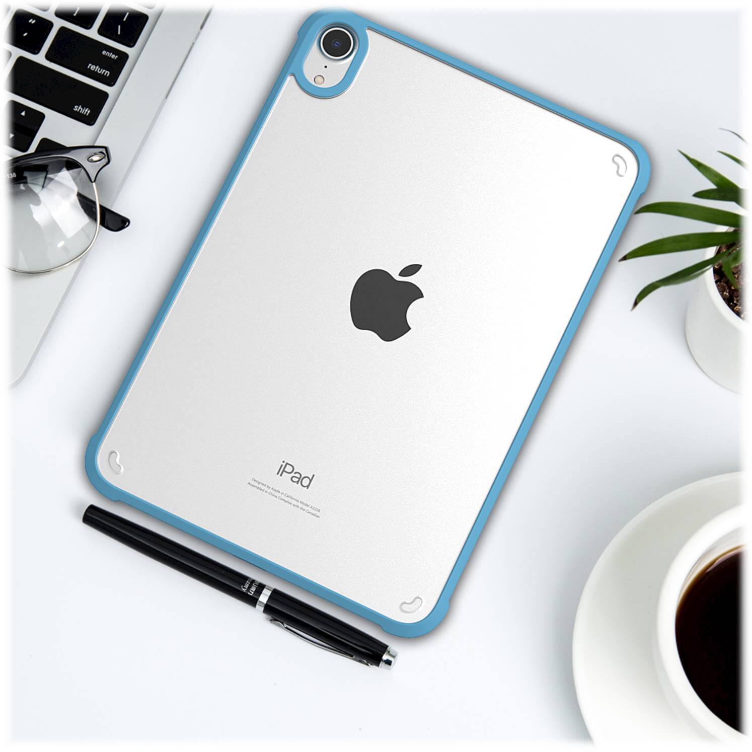 Alt View 16. SaharaCase - Hybrid-Flex Series Case for Apple iPad mini (A17 Pro) and Apple iPad mini (6th Generation 2021) - Clear Blue.