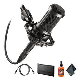 Audio-Technica - AT2035 Cardioid Condenser Microphone, 10 Ft XLR Cable, Bundle