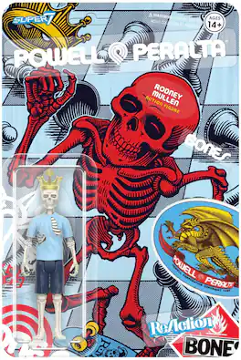 Super7 - Powell-Peralta - ReAction Wv5 - Rodney Mullen (Animal Chin) - Collectibles - Multicolor