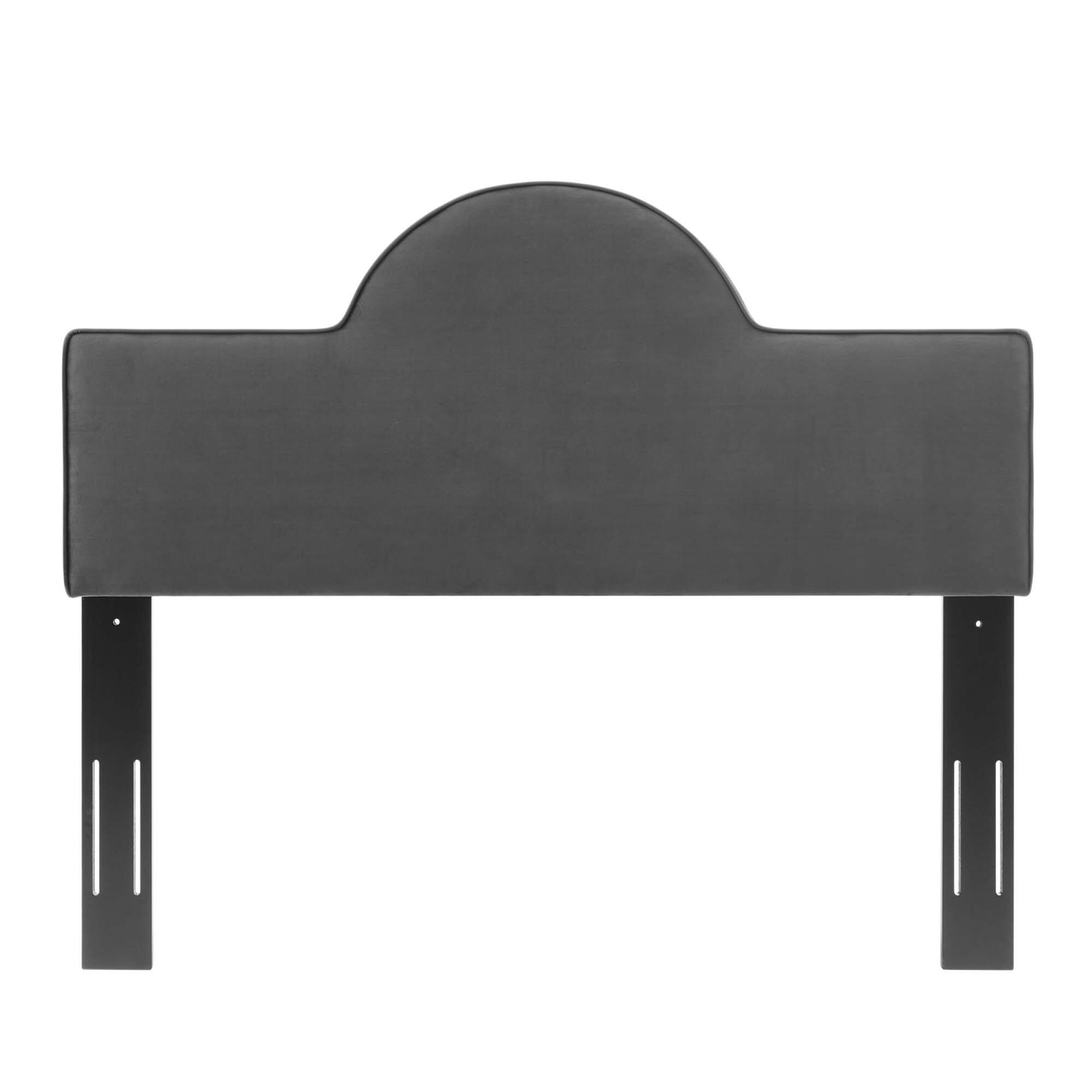 Left. Modway - Dawn Performance Velvet Twin Headboard by Modway - Charcoal.