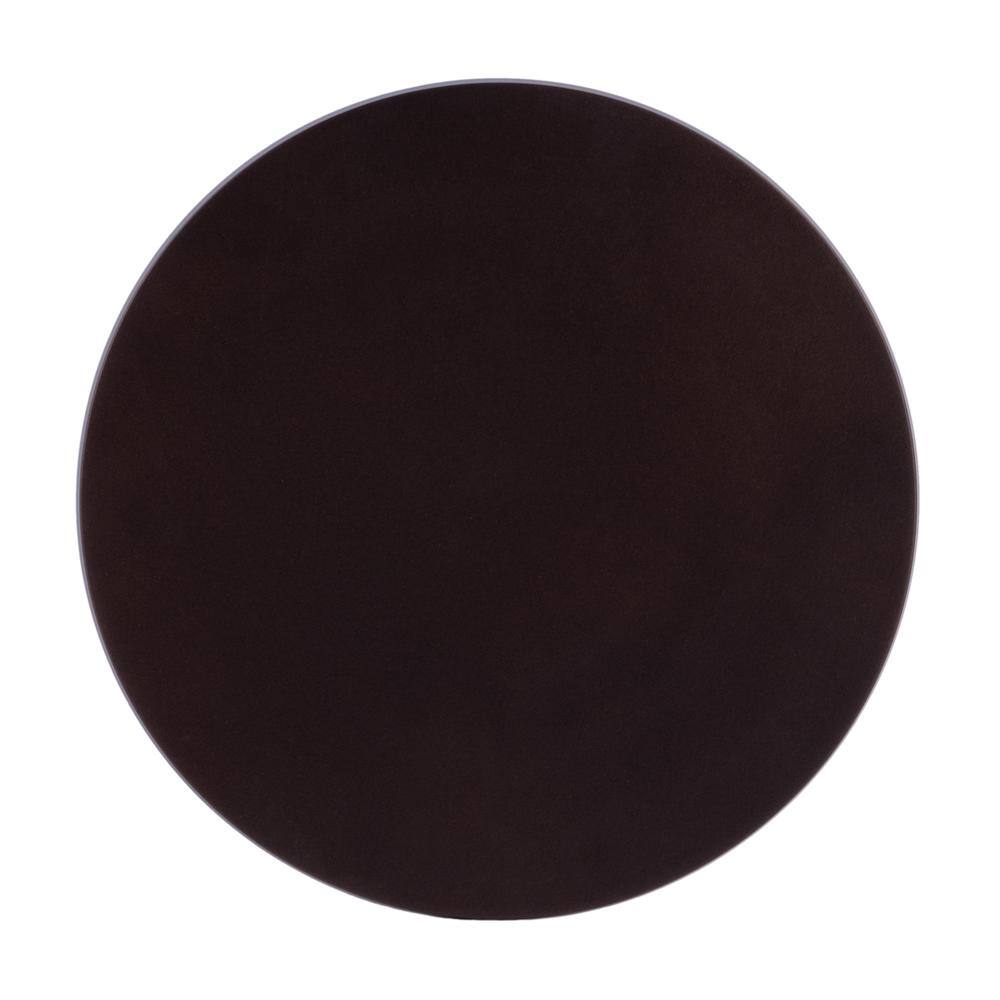 Angle. Butler Specialty - Darien Outdoor Round Pedestal Side Table - Bronze.