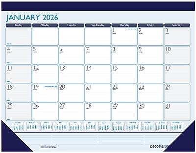 House of Doolittle - 2026 Contempo 22" x 17" Monthly Desk Pad Calendar - Blue
