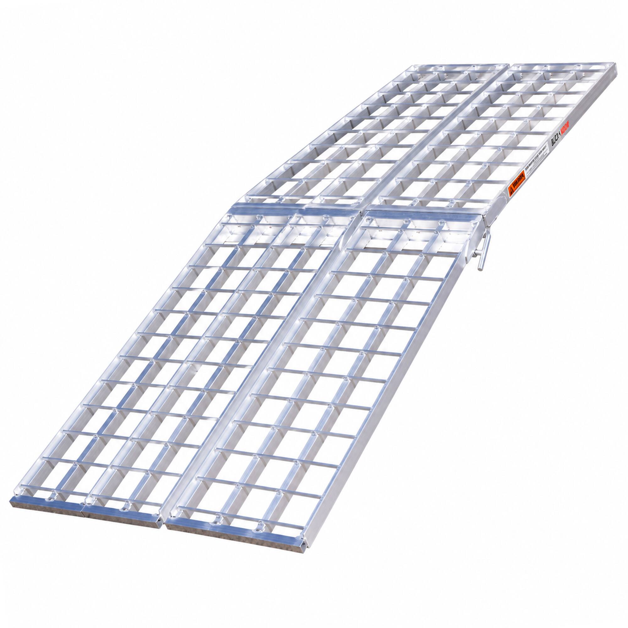 Front. Black Widow - Black Widow 9' Aluminum Folding Motorcycle Ramp, 1500 Lb Ride-Up Loading Ramps.