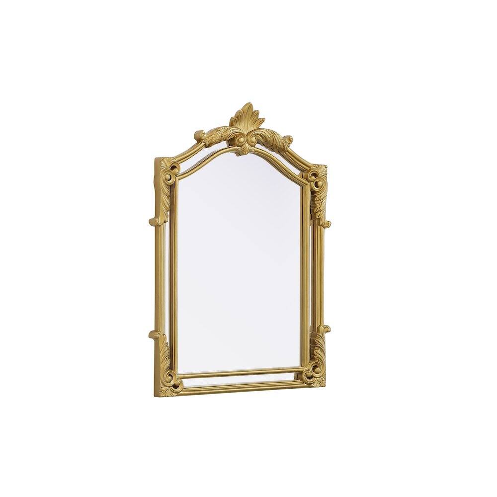 Left. Elegant Kitchen and Bath - Madeline 28.5X42 Traditional Mirror In Gold Leaf - Gold Leaf.