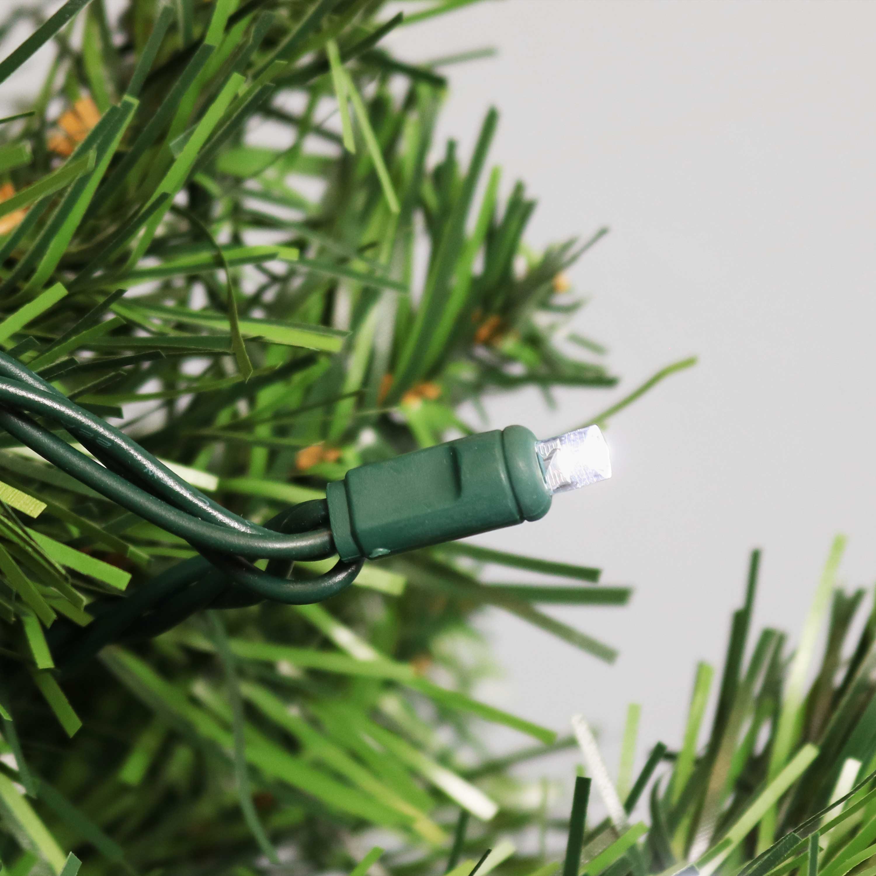 Alt View 4. Sunnydaze - 22 ft 70 Ct Wide Angle Outdoor Holiday LED String Lights - White.