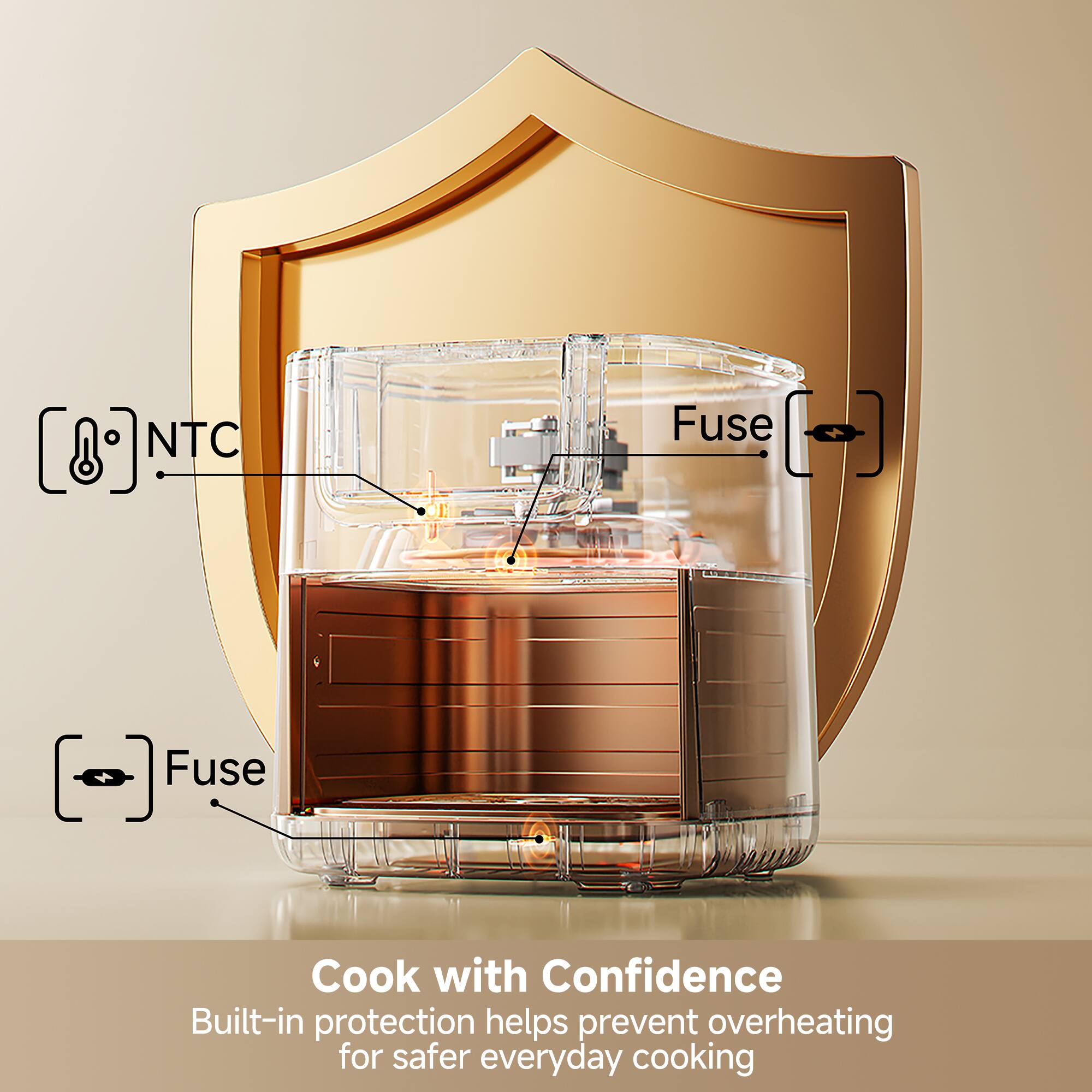 NTC Fuse Fuse

Cook with Confidence

Built-in protection helps prevent overheating for safer everyday cooking