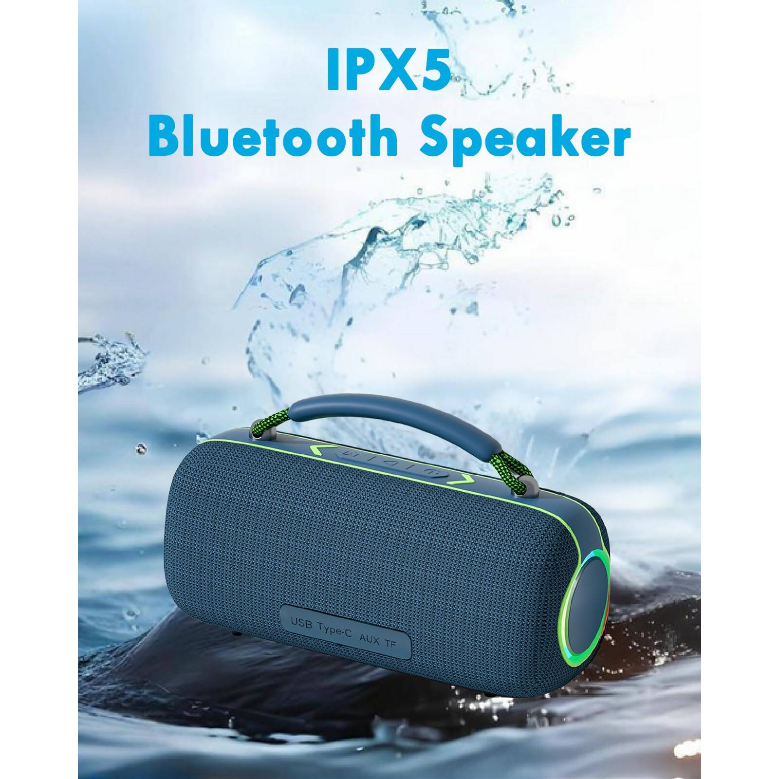 IPX5 Bluetooth Speaker  
USB Type-C AUX TF