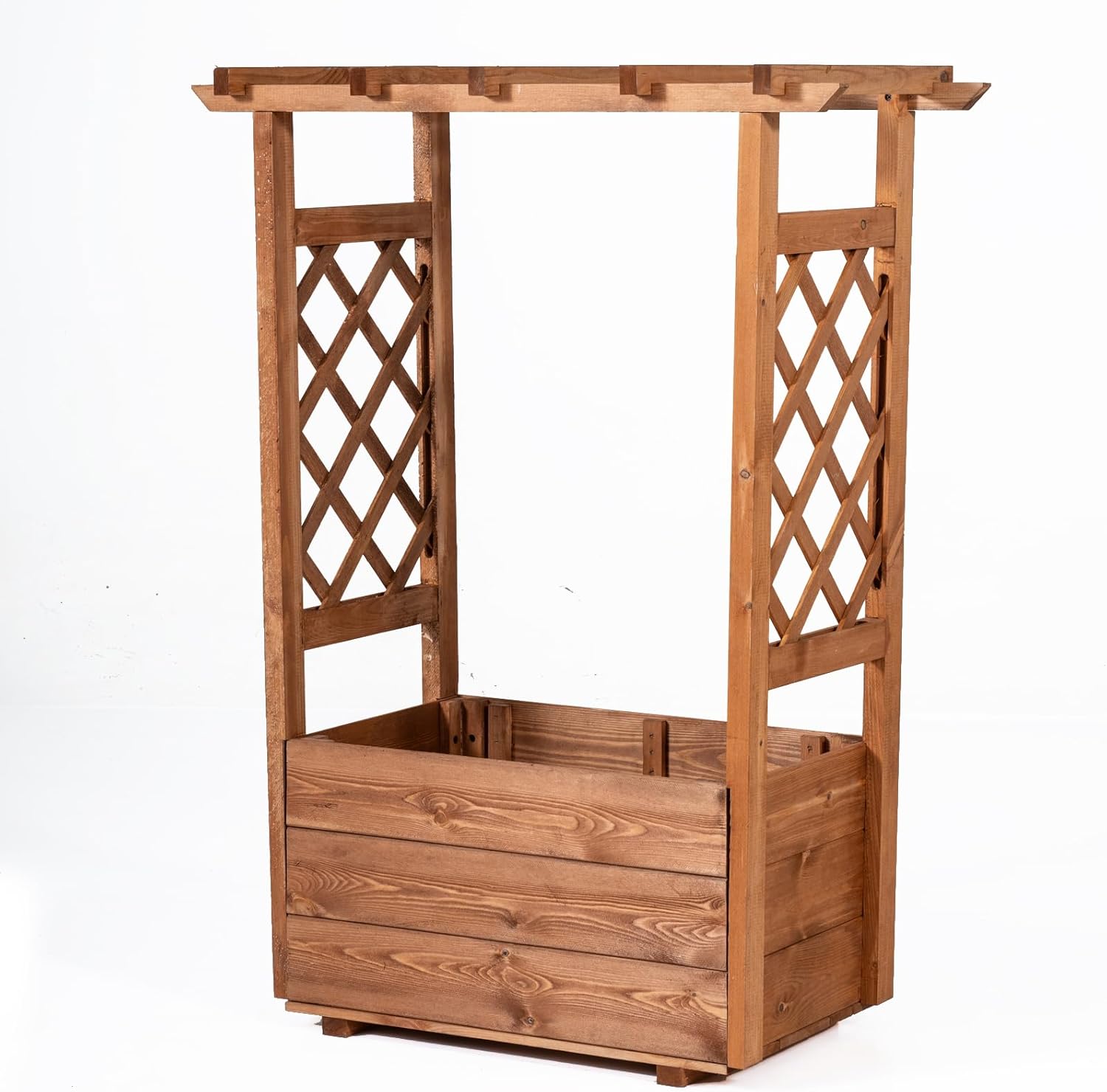 Gymax - Wooden Raised Garden Bed/ Lattice Trellises Hanging Roof Drainage Indoor Outdoor - Orange price history on PriceWatchPro