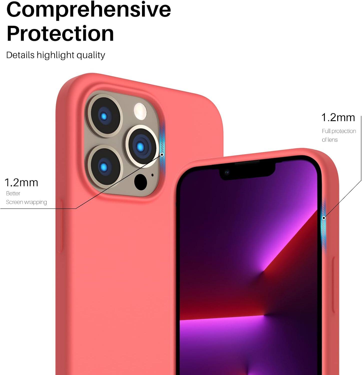Comprehensive Protection Details highlight quality 1.2mm Full protection of lens 1.2mm Better Screen wrapping