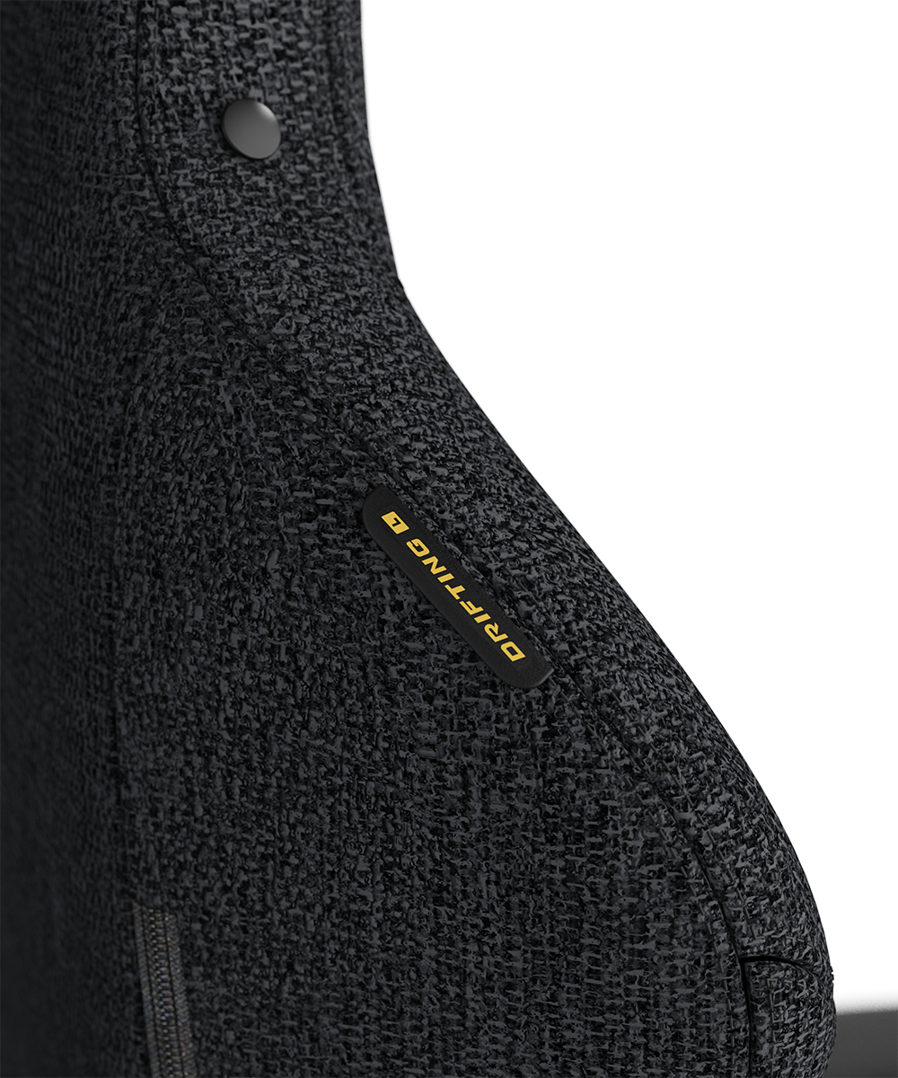 Alt View 1. DXRacer - DXRacer Drifting Series Gaming Chair – Fabric Black, Ergonomic Racing-Style with 3D Armrests & Reclining Backrest - Black.