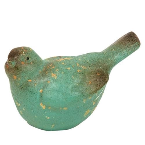 BreeBe - Antiqued Resin Bird - Blue
