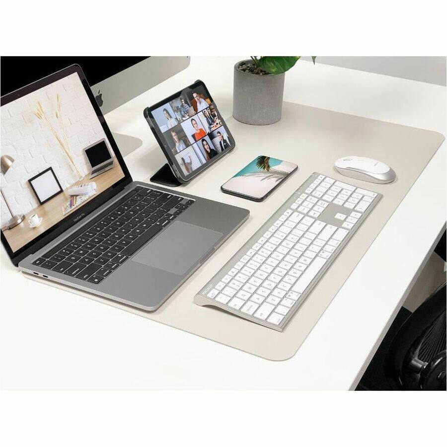 Alt View 1. Macally - Macally Bluetooth Keyboard and Mouse for Mac - Scissors Wireless Bluetooth Keyboard - 110 Key - Aluminum - Wireless Blue - Unknown.