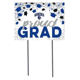 Jardine - SUNY Geneseo Knights 18" x 24" Proud Grad Yard Sign - White