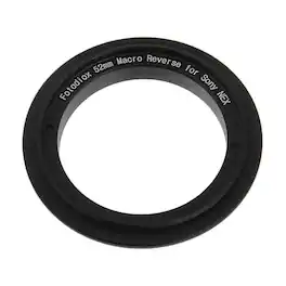 Fotodiox - 52mm Macro Reverse Ring for Sony E-Mount Cameras - Reverse Filter Thread to Camera Mount Adapter