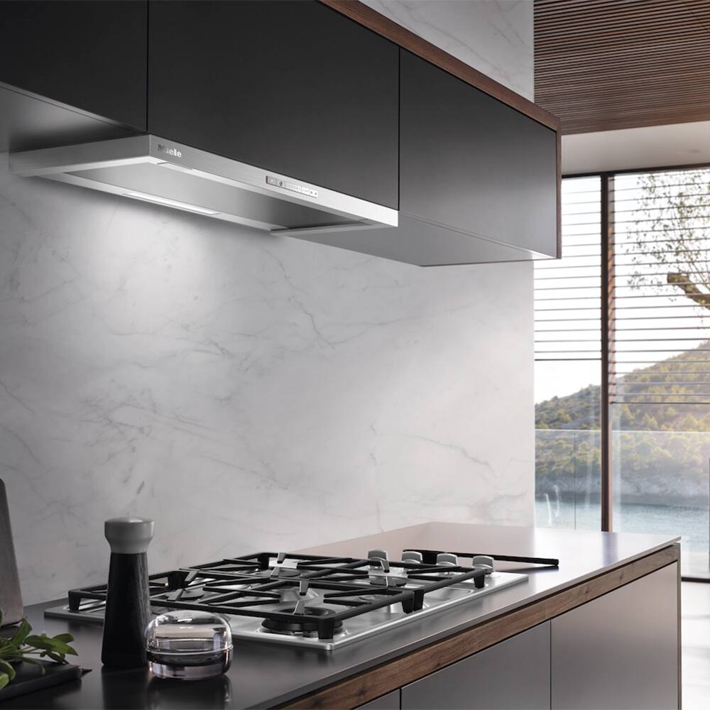 Left. Miele - DAS 4720 30" Built-in Ventilation Hood with WiFi - Stainless.