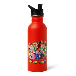 Pyramid America - Super Mario Lineup 25 Ounce Metal Canteen Bottle - Red