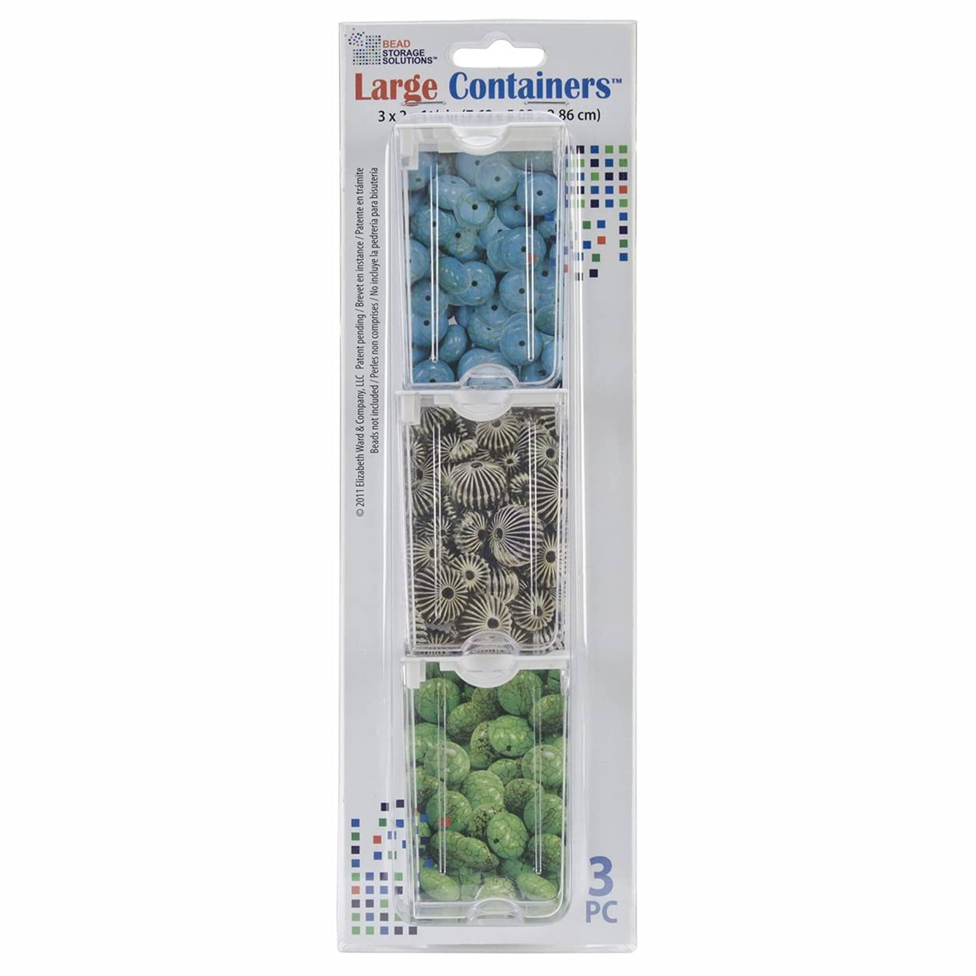 BEAD STORAGE SOLUTIONS Large Containers (3x 86 cm) trmite bisuteria E Patente pedreria instance la E incuyt Brevet No ee comprises Patent Patentpending Peries non LIC Aedu included not Wand Beads Elizabeth 201 3 PC