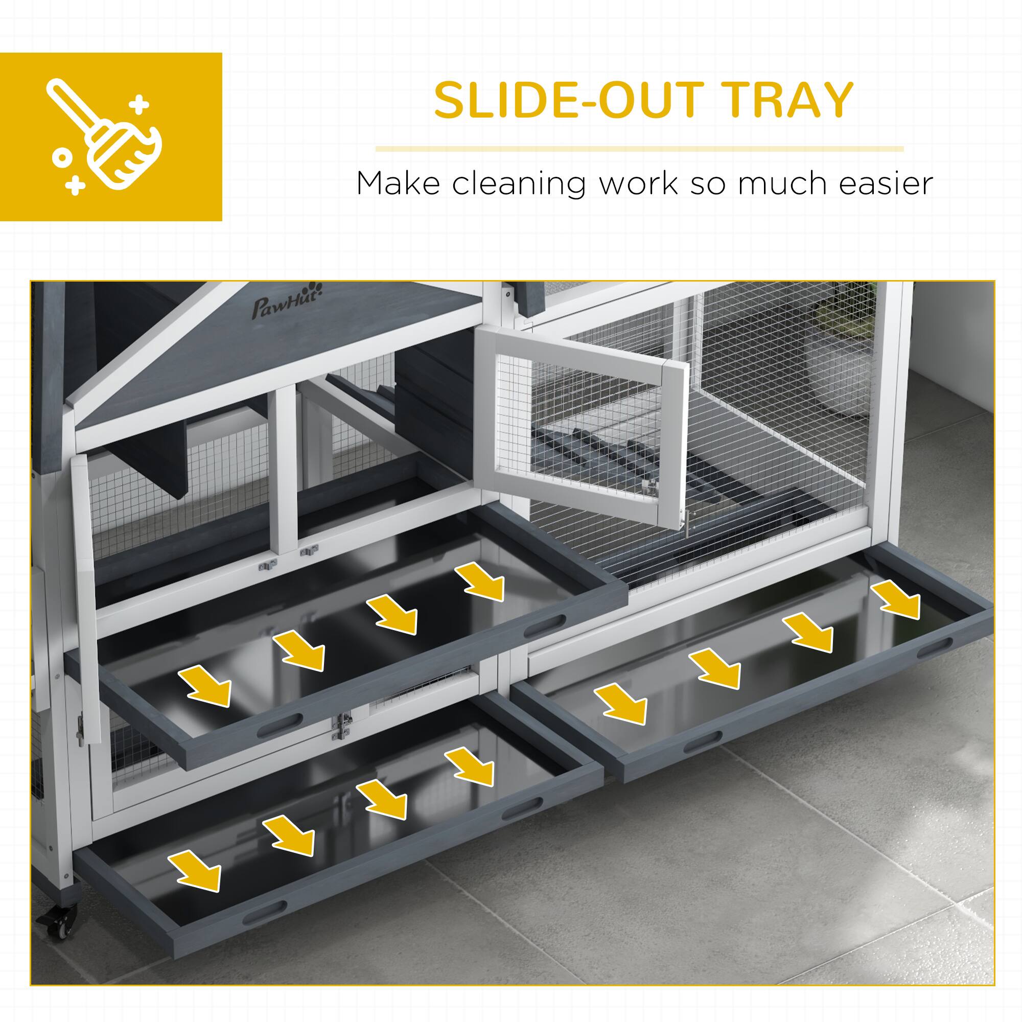 SLIDE-OUT TRAY  
Make cleaning work so much easier