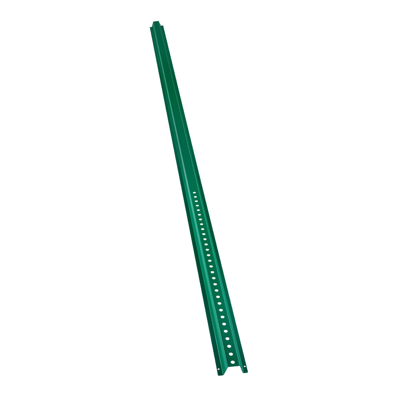 Alt View 5. VEVOR - 8FT U-Channel Sign Post, 4Pack Green Heavy Duty Steel Fixed Fence Post, Steel Fence U-Channel Sign for Garden, Courtyard - Green.