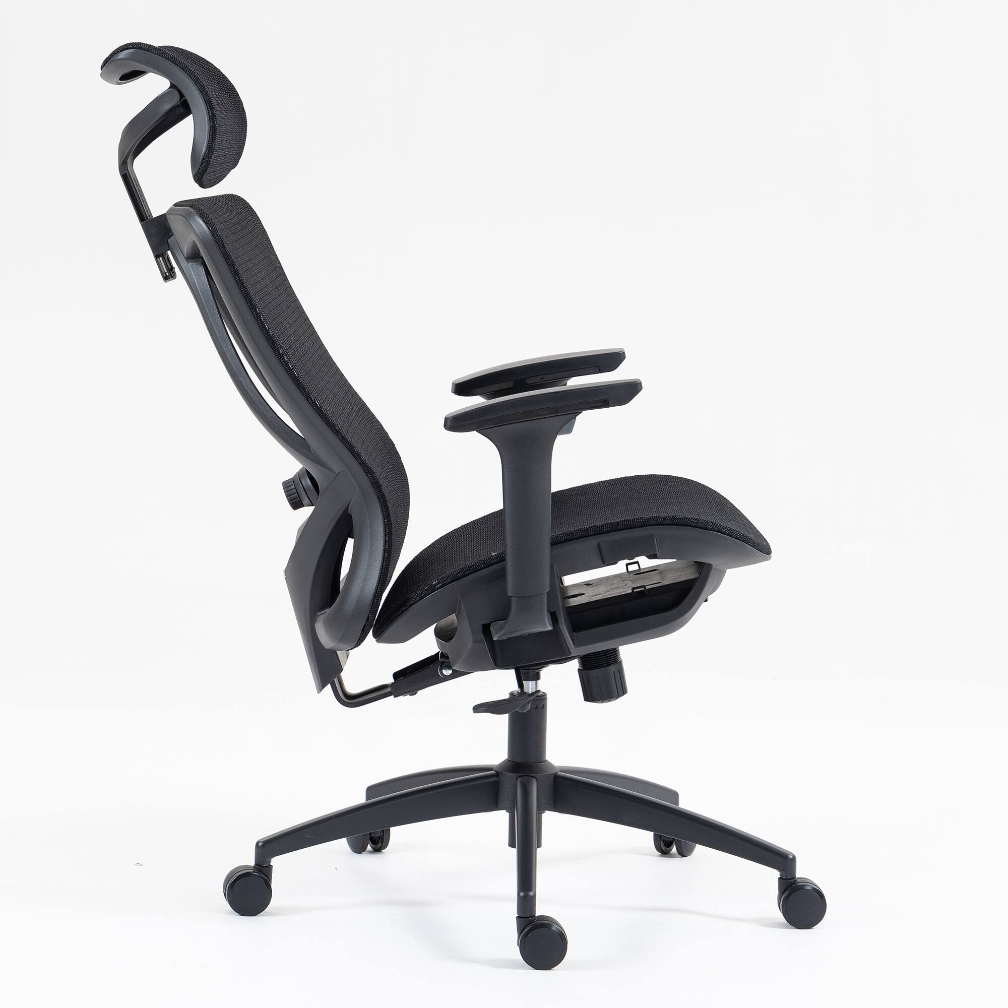 Alt View 3. GOODSILO - Ergonomic Mesh Office Chair with Adjustable Lumbar Support & 3D Armrests - Black.