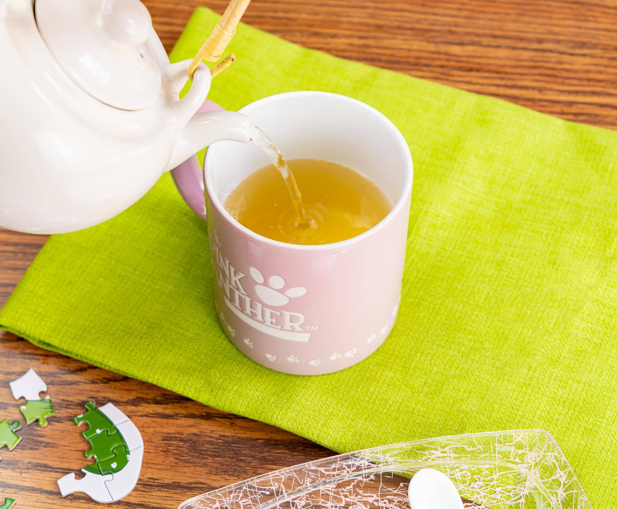 Alt View 5. Silver Buffalo - The Pink Panther Vintage Logo Wax-Resist Ceramic Mug | Holds 20 Ounces - Pink.