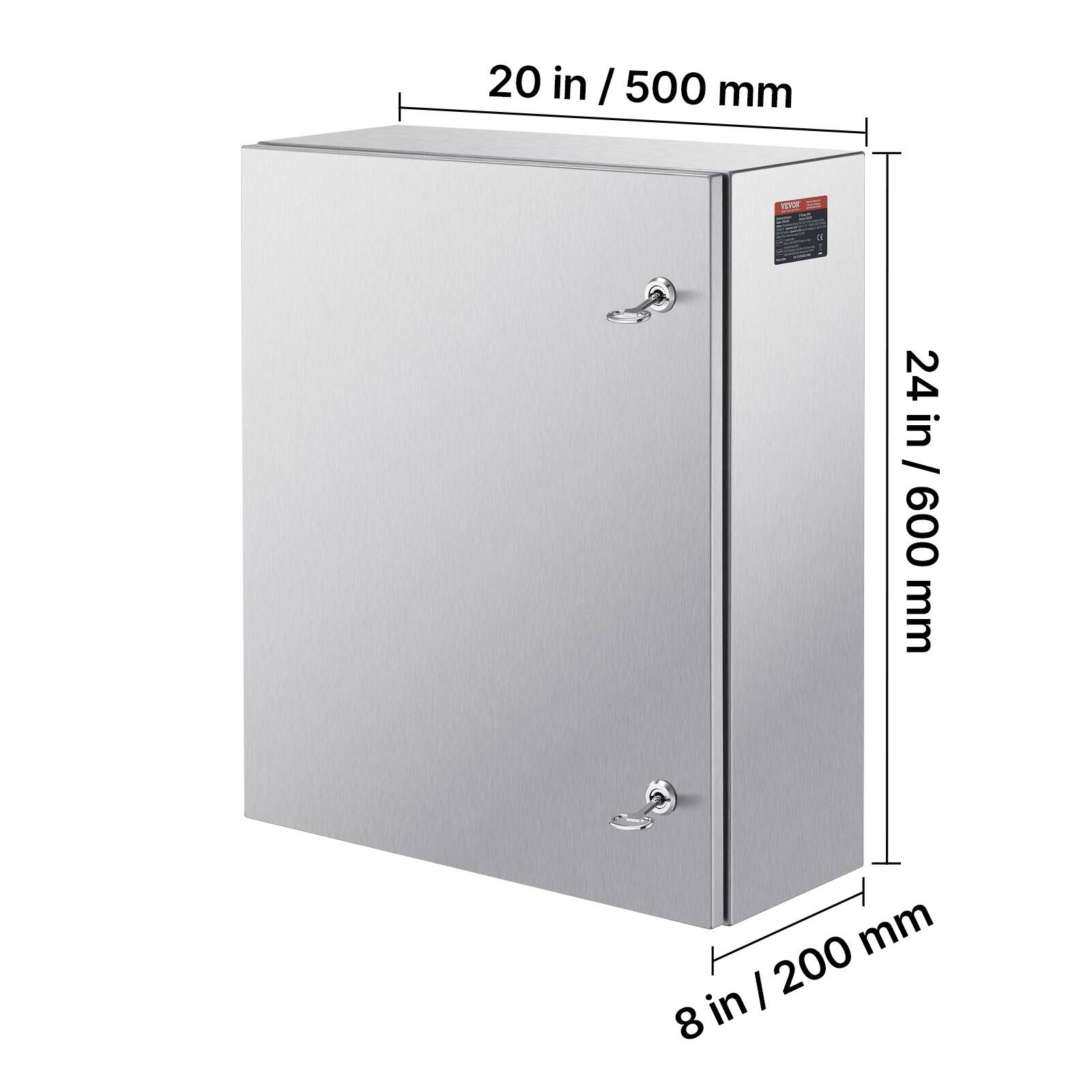 20 in / 500 mm  
24 in / 600 mm  
8 in / 200 mm