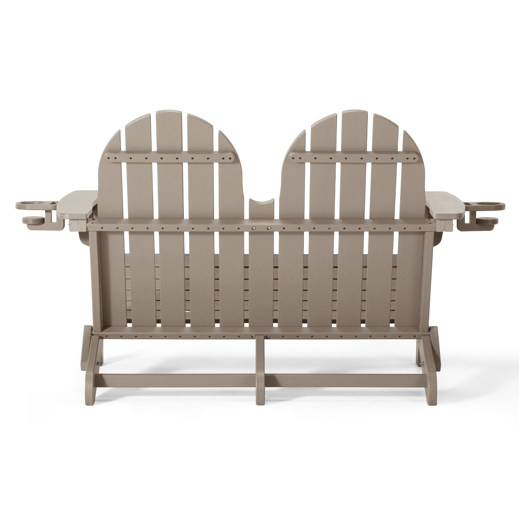Alt View 1. WestinTrends - WestinTrends St. Augustine Outdoor Patio 49" HDPE Folding Adirondack Garden Bench - Weathered Wood.
